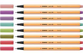 Fineliner Stabilo Point 88, assortiment 8 couleurs