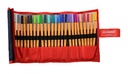 Finliner Stabilo Point 88 Rollerset, assortiment 25 couleurs