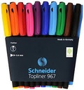 Stylo feutre Topliner 967, assortiment de 10 couleurs