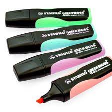 Surligneur Stabilo Green Boss Pastel, assortiment 4 couleurs