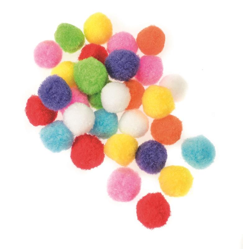 Pompons Mix multicolore 2,5cm (30 pces)