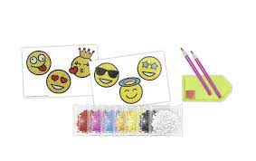 Painting Sticker "Smileys"-pierres de diamant assorties en couleurs différentes