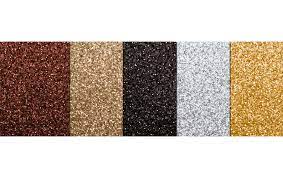 Carton à paillettes 5 feuilles A4 5 couleurs assorties, affiné d'un côté avec effet scintillant 330 g/m2