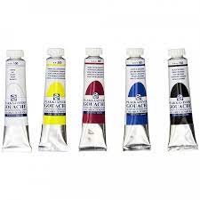 Gouache en tube extra-fine Talens, assortiment de 5 couleurs à 20 ml