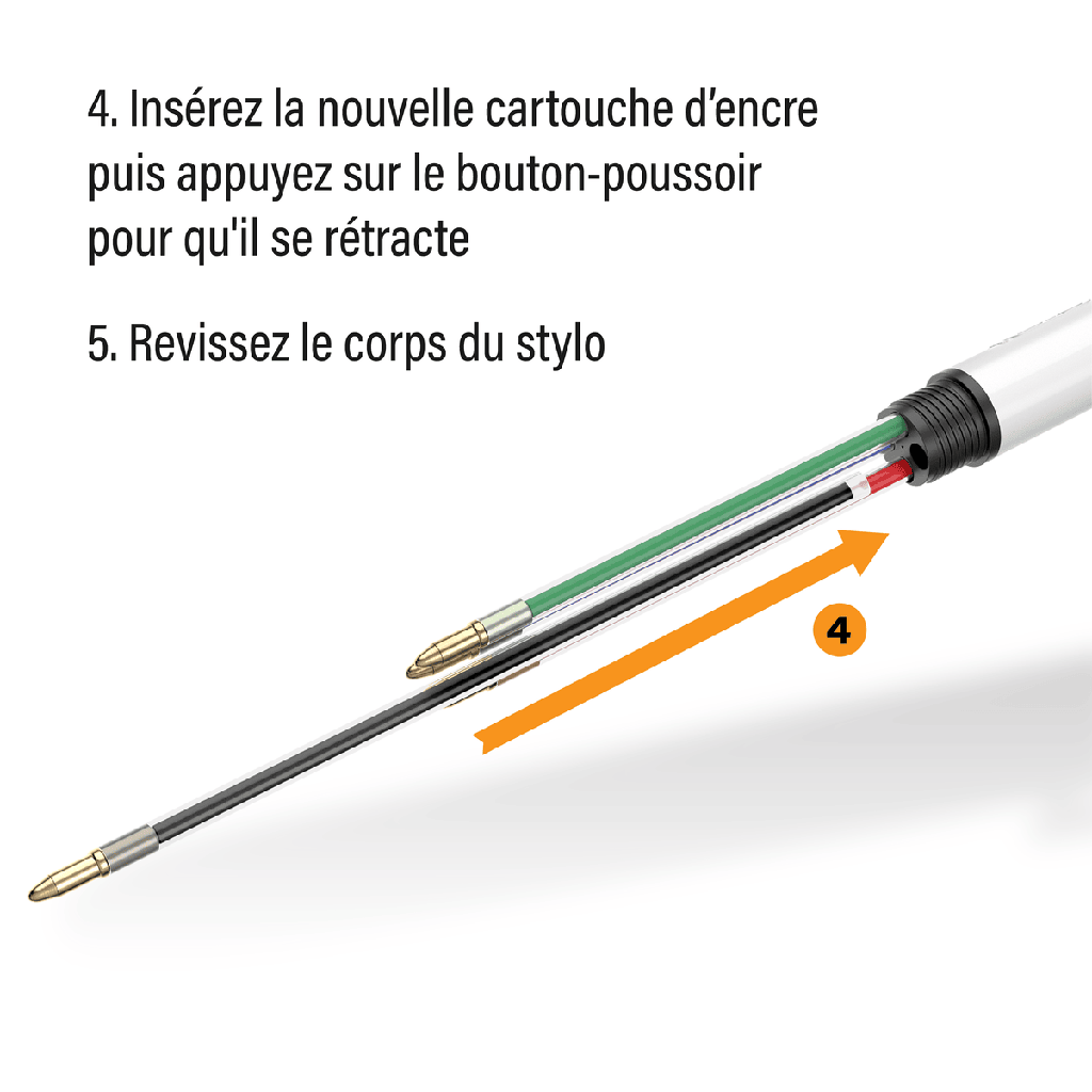 Stylos Bic 4 couleurs (12 pièces)