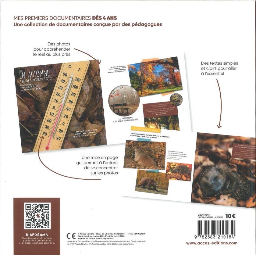 L'automne,  mes premiers documentaires Edition Accès dès 4 ans