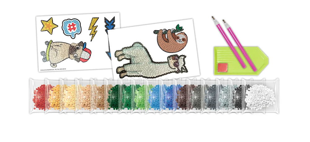 Painting Sticker "Animal friends"-pierres de diamant assorties en couleurs différentes