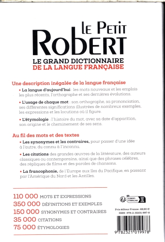 Dictionnaire Le Petit Robert 1