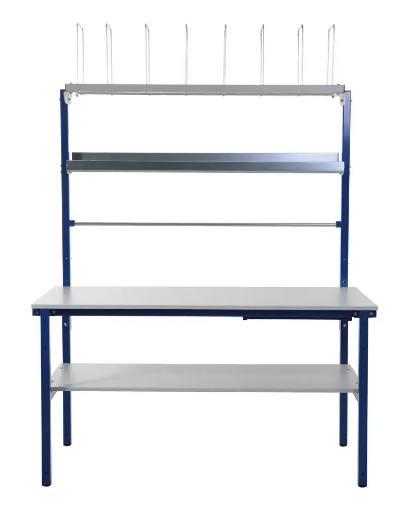 Chariot multifonctionnel Luxor réglable en hauteur avec armoire, verrouillable, métal, 4 roulettes, noir (copie)