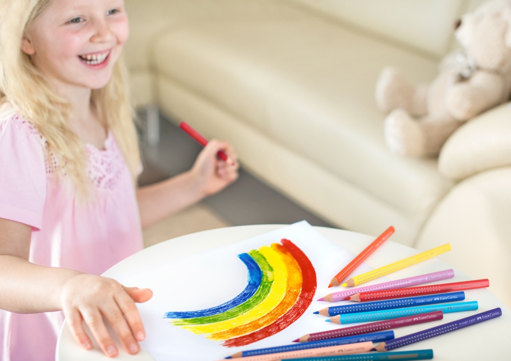 Crayons de couleur Faber-Castell Jumbo Grip, assort.