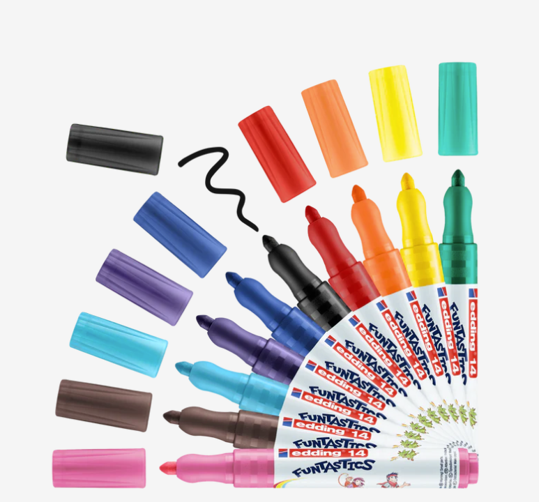 Feutres Edding 14 «Funtastics» assortiment de 10 couleurs