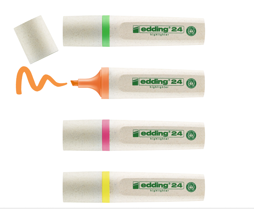 Surligneurs edding 24, assortiment 4 couleurs