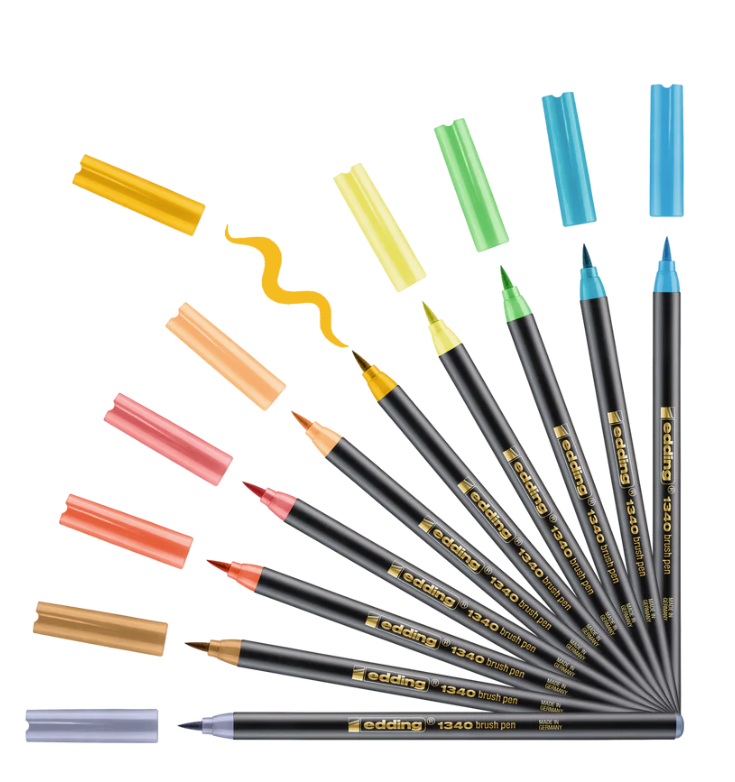 Feutres edding 1340 assortiment de 10 couleurs pastels