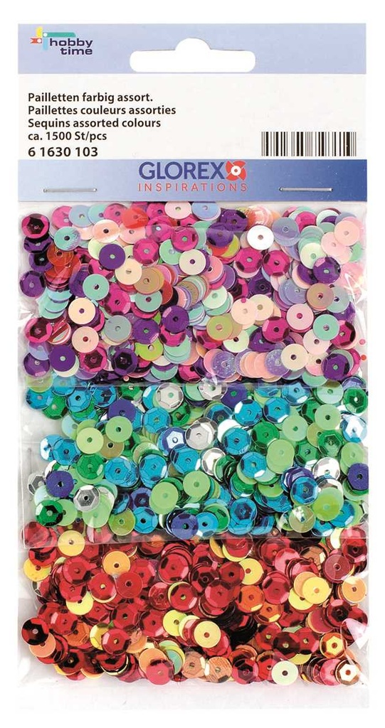 Paillettes couleurs assorties, env. 1500 pces