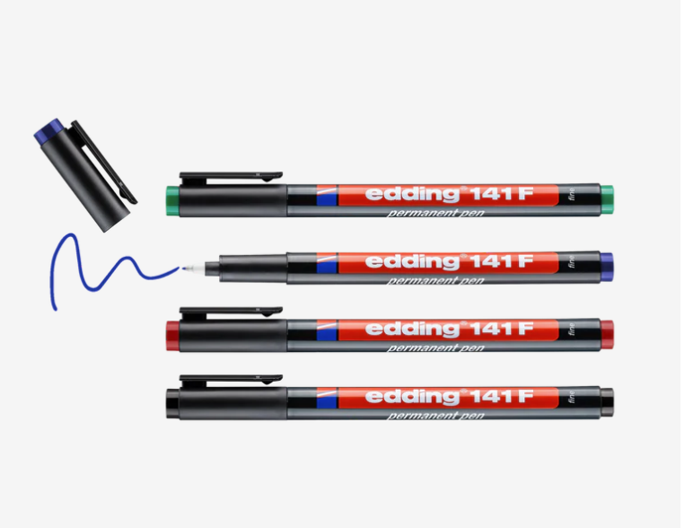 Marqueurs edding OHP permanents assortiment 4 couleurs