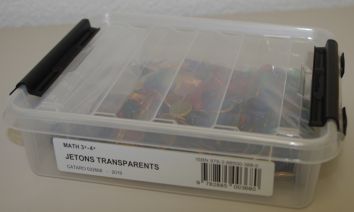 Mathématiques 3e 1000 jetons transparents (4 couleurs rouge-bleu-jaune-vert) CATARO 022668