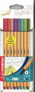 Fineliner Stabilo Point 88, assortiment 8 couleurs