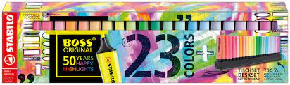 Textmarker Stabilo Boss Original, Deskset Sortiment 23 Farben