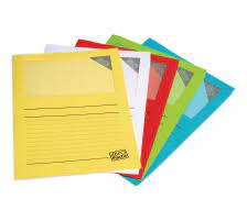 Oragnisationsmappen Ordo A4 mit Fenster,  plastikfrei, 5 Farben sortiert (50 Stück)