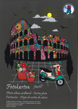 Fotokarton "Pastell" 10 Blatt sortiert in 10 Farben A4 300 g/m2
