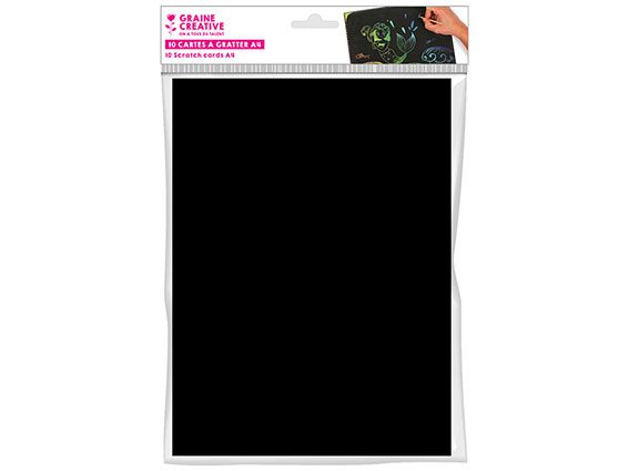 Schabekarton schwarz 10 Blatt