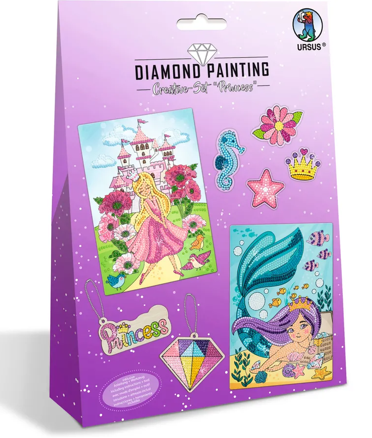 Painting Sticker «Princess» Diamantensteine sortiert in verschiedenen Farben