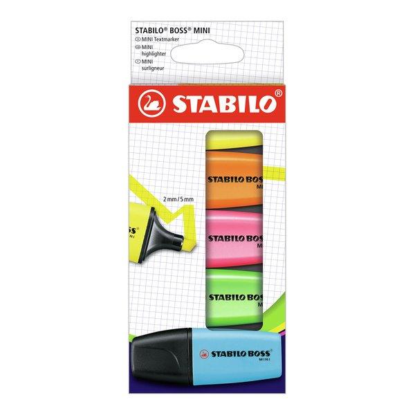 Mini-Stabilo Boss assortiment fluo 5 couleurs
