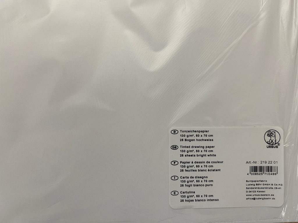 Papier à dessin B2 130 g/m2 (25 fles) blanc