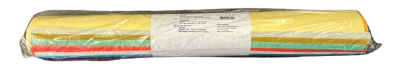 Papier de soie 20 g/m2 50 x 70 cm,  rouleau de 125 fles, 12 couleurs assortis pastel