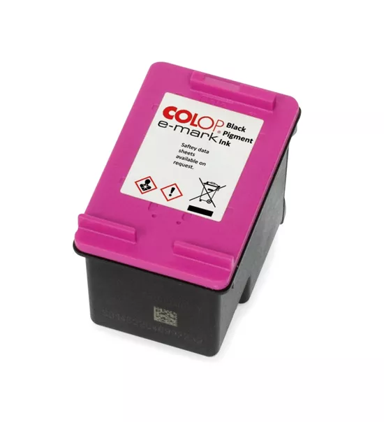 Cartouche d'encre permanente noir pigmentaire Colop pour e-mark GO