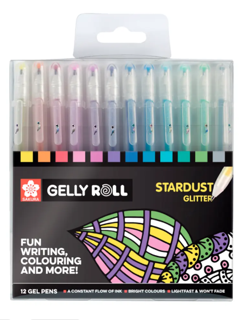 Stylos Gel Stardust (12 pièces)