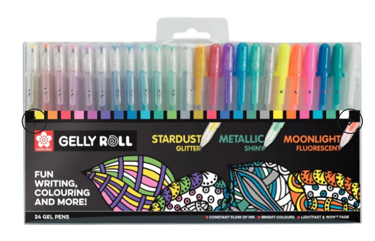 Stylos Gel Stardust (24 pièces)