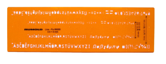 Schriftschablone 10 mm, Rumold