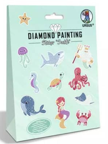 Painting Sticker "Animaux Sealife Mot. 12"-pierres de diamant assorties en couleurs différentes