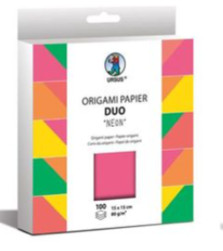 Faltblätter Kraftpapier «Duo neon» 80 g/m2 15x15cm 100 Blatt