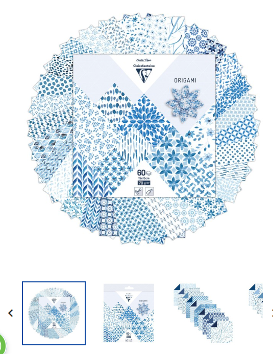 Papier à plier 15x15 cm, 70 g/m2, 60 fles