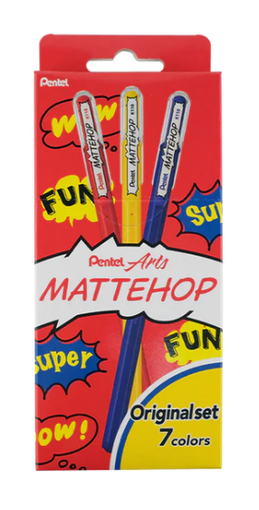 Hybrid Roller Gel Mattehop 1.0mm - 7er-Set