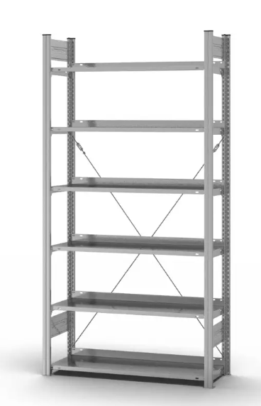 Rayonnage hofe sans boulons pour classeurs, 6 tablettes, avec revêtement en zinc anti-corrosion