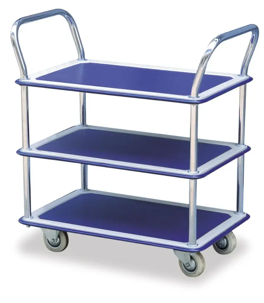 Leichter Etagenwagen, Traglast 120 kg, 3 Etagen