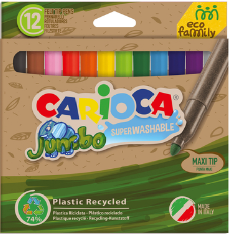 [91.168] Feutres Carioca Superwashable 12 couleurs