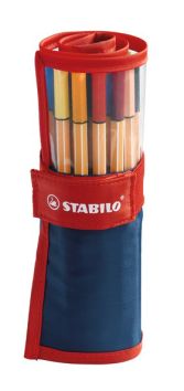 [67.226] Finliner Stabilo Point 88 Rollerset, assortiment 25 couleurs