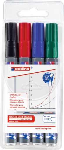 [91.120] Marqueurs edding 250, assortiment 4 couleurs