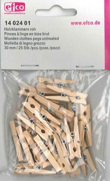 [81.375] Pincettes en bois naturel 3 cm 