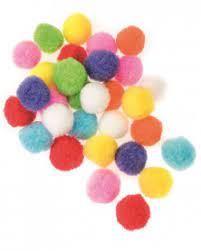 [83.339] Pompons Mix multicolore 2.5 cm - 30 pièces