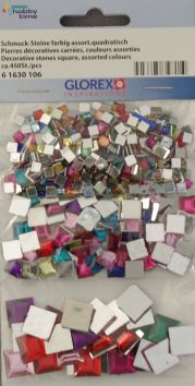 Pierres décoratives coul. Assorties