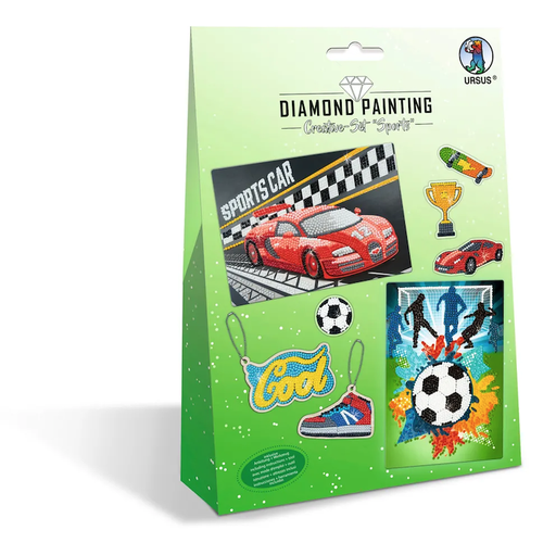 [74.169] Painting Sticker «Creative-Set Sport» Diamantensteine sortiert in verschiedenen Farben