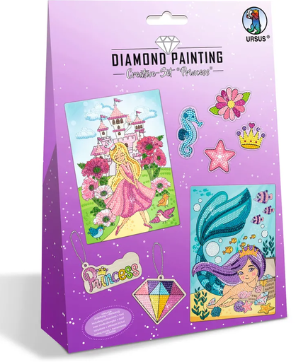 [74.180] Painting Sticker "Princess"-pierres de diamant assorties en couleurs différentes