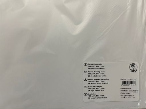 [64.450.01] Zeichnungspapier B2 130 g/m2 (25 Blatt) weiss