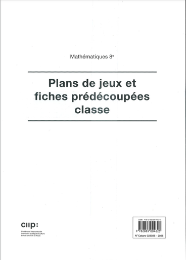 [12642] Mathématiques 8e, fiches cartonnées (prédécoupées) de classe (CATARO 23028)