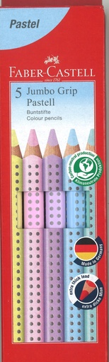 [91.100.905] Farbstifte Faber-Castell Jumbo Grip, Sortiment 5 Pastell-Farben